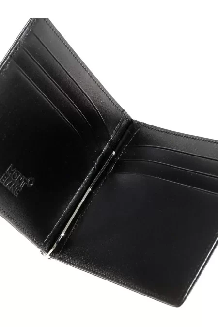 MONTBLANC WALLET 6CC MONEY CLIP BLACK In Vendita