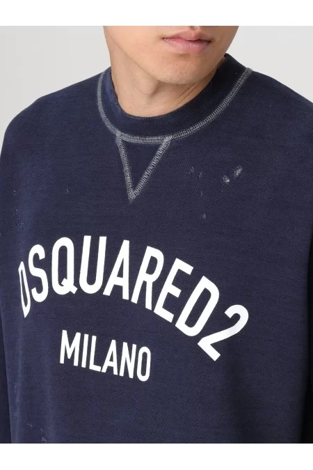 DSQUARED2 Sweatshirt DSQUARED2 per uomo Maglione di alta qualità con design alla moda. Materiale morbido e confortevole per un look elegante e casual. Perfetto per ogni occasione, dalla palestra alle uscite informali Consegna Veloce