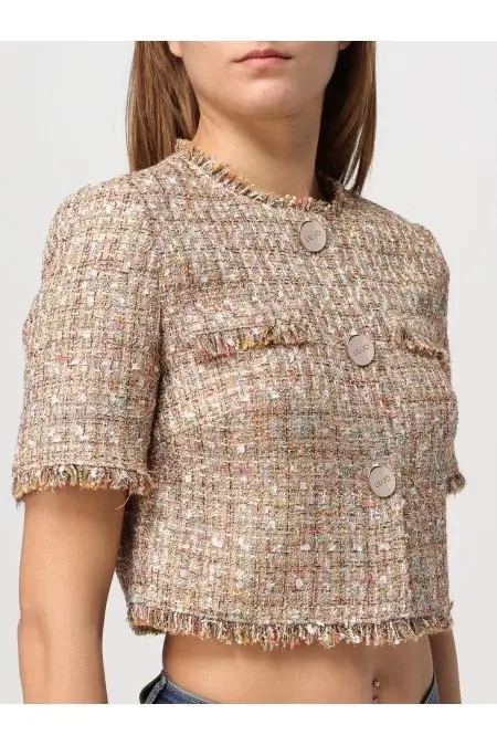 LIU JO COLLECTION GIACCA CROPPED SFRANGIATA Sconto
