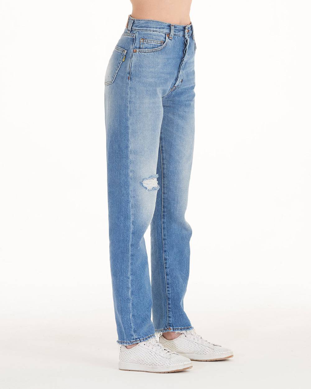 Pop84 Jeans donna boy-friend vita alta modello Marilyn Moda