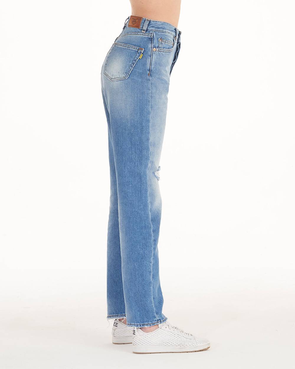 Pop84 Jeans donna boy-friend vita alta modello Marilyn Moda