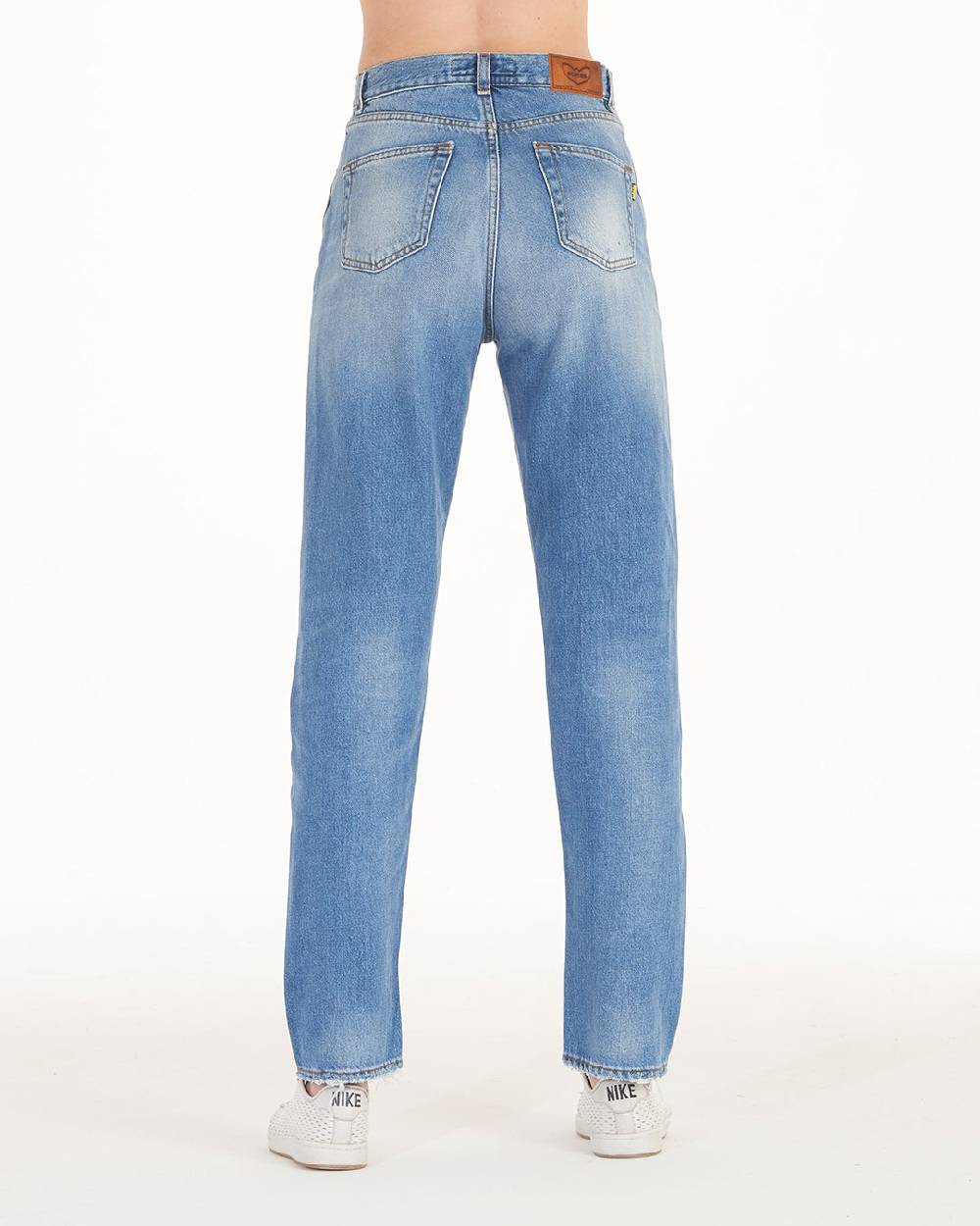 Pop84 Jeans donna boy-friend vita alta modello Marilyn Moda