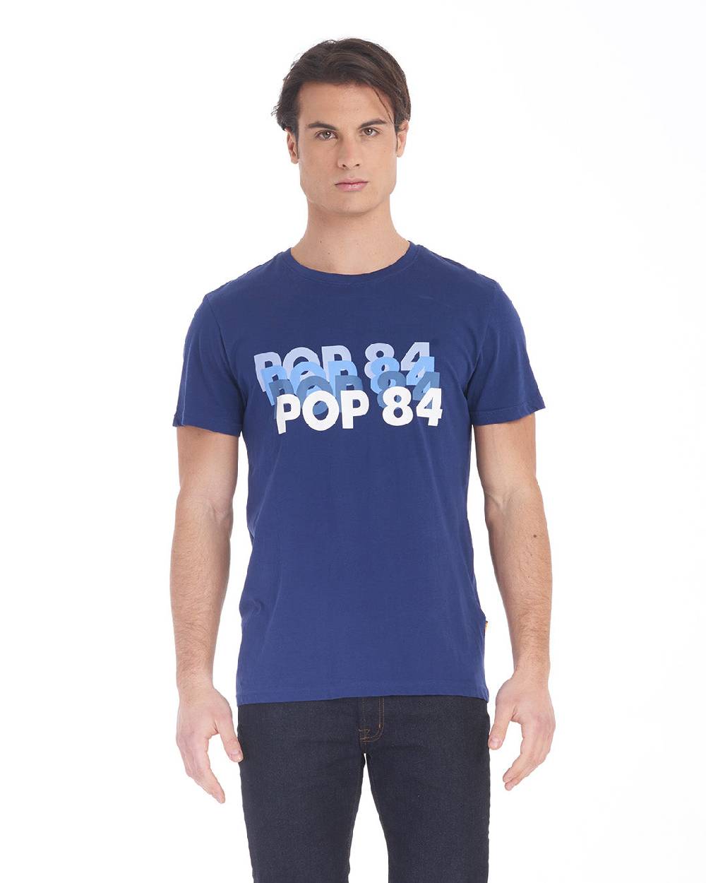 Pop84 T-shirt Scritta POP84 Vendita Calda