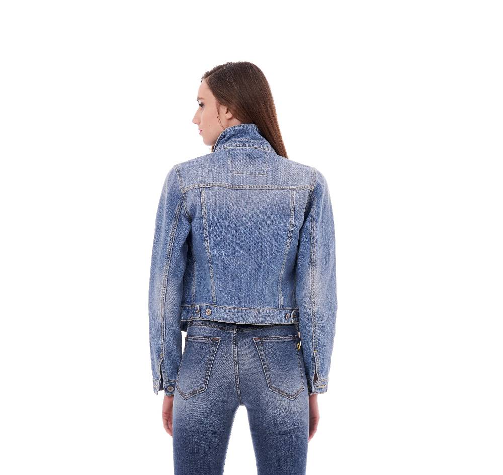 Pop84 Giubbino jeans lavaggio chiaro In Linea