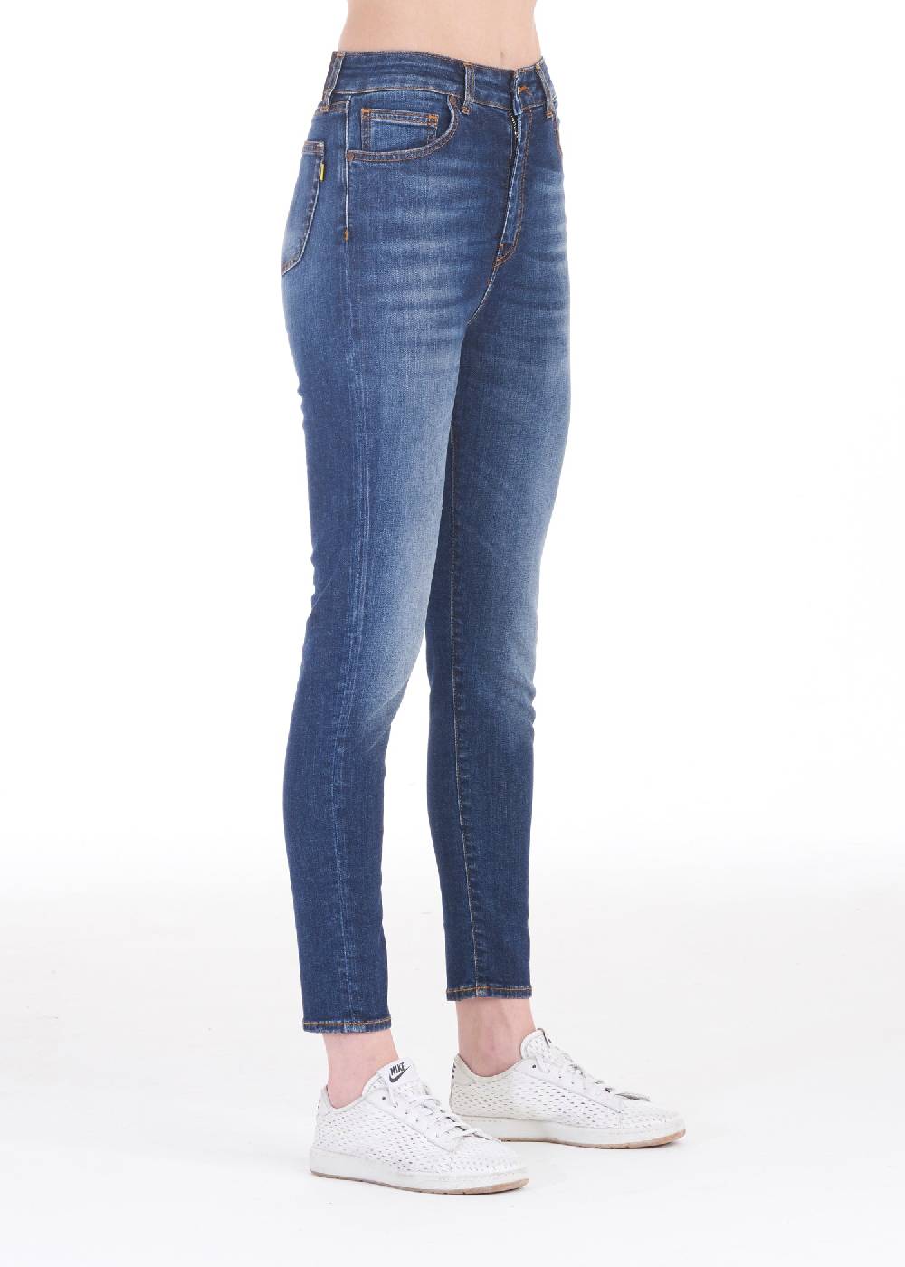 Pop84 Jeans vita alta slim fit modello Niky Qualità