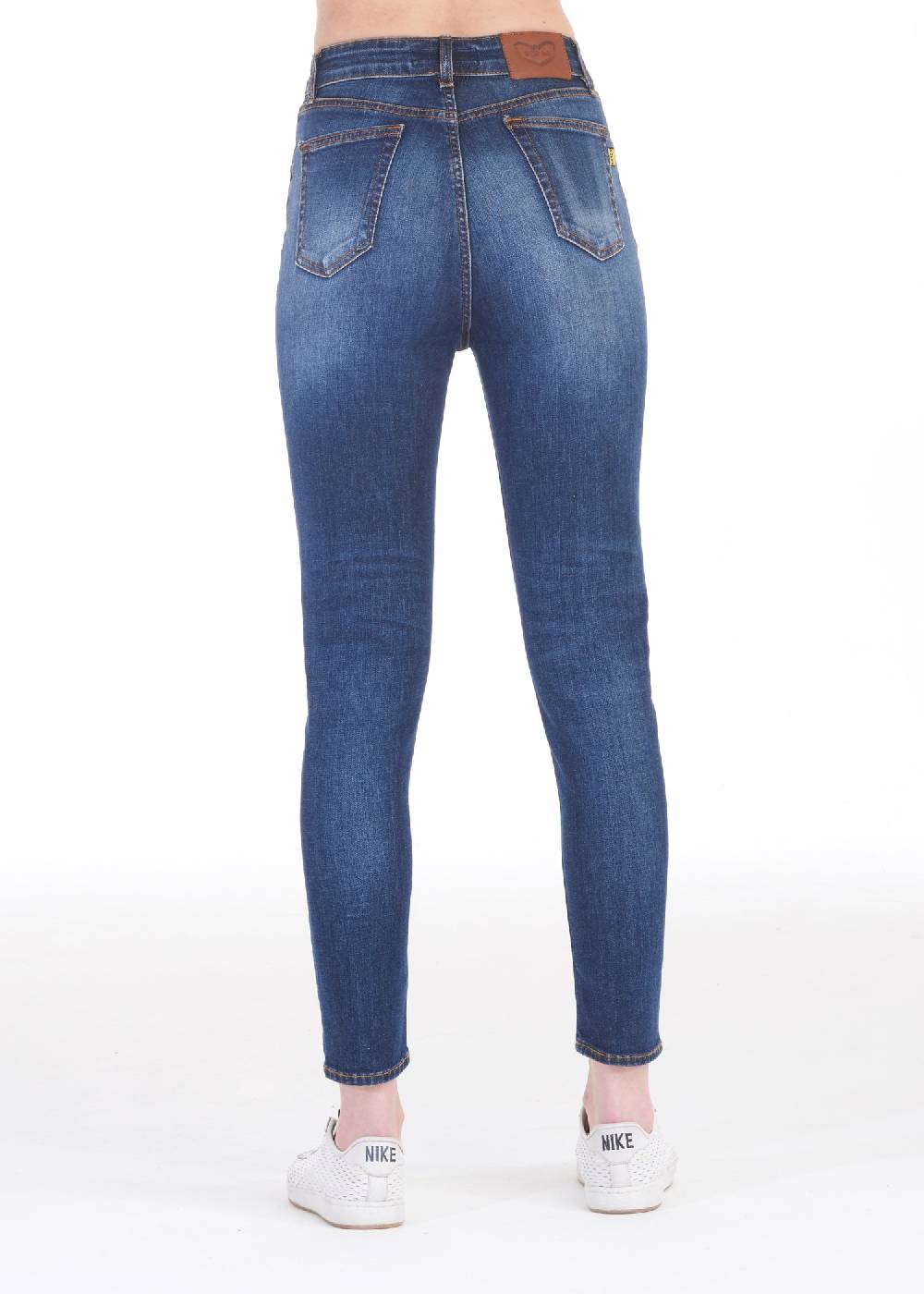 Pop84 Jeans vita alta slim fit modello Niky Qualità