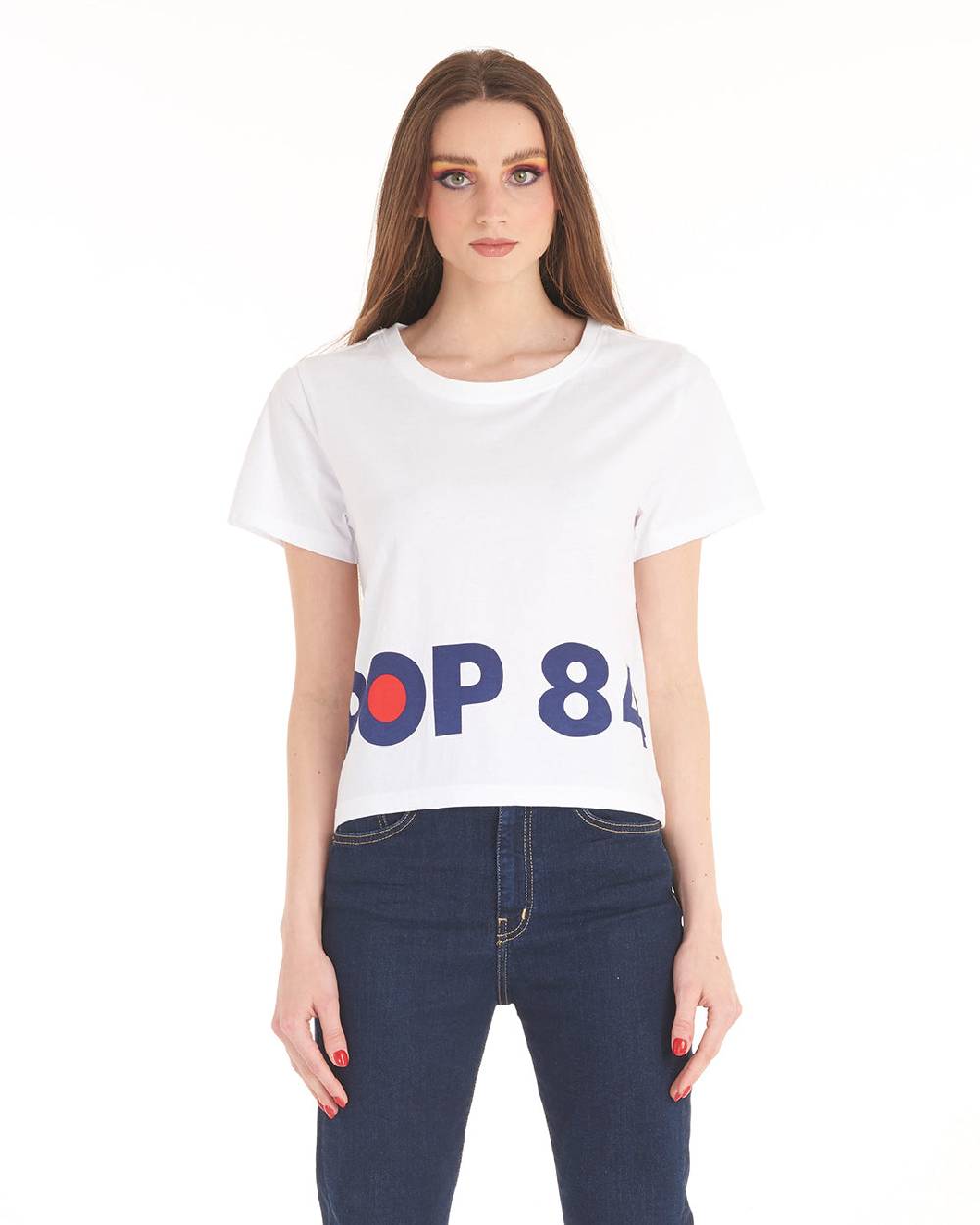Pop84 T-shirt Scritta POP84 Soddisfazione Garantita