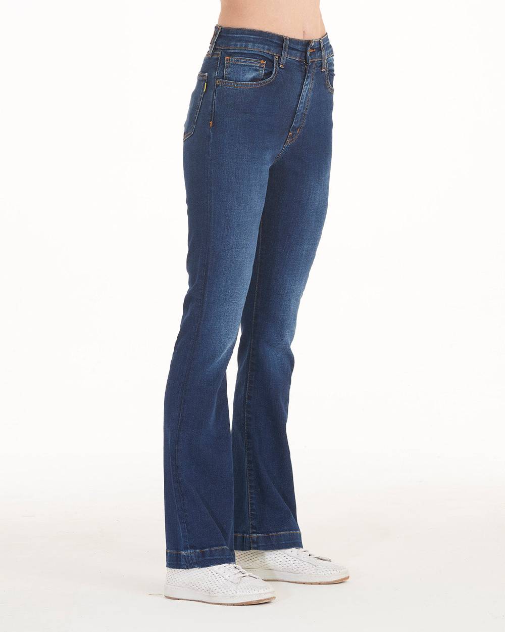 Pop84 Jeans zampa vita alta modello Francy Qualità Garantita