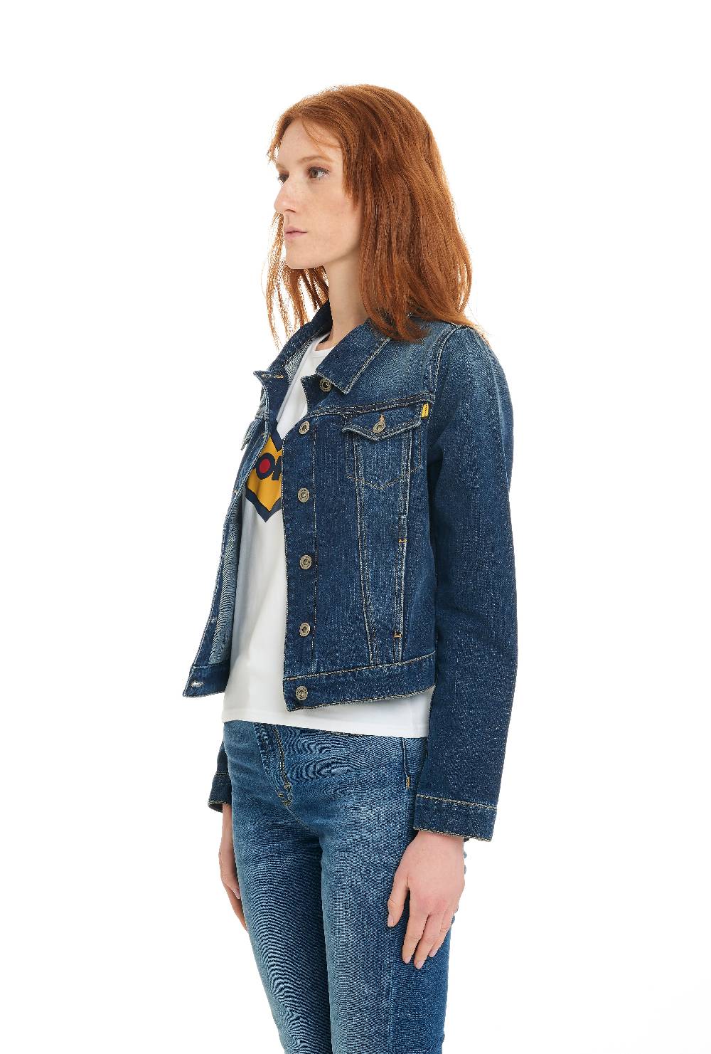 Pop84 Giubbino jeans lavaggio medio Sconto