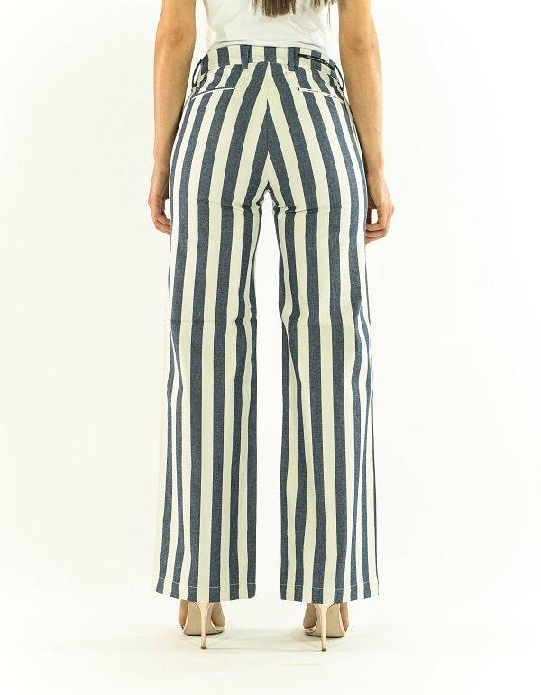 Pop84 Pantalone a righe over fit Outlet