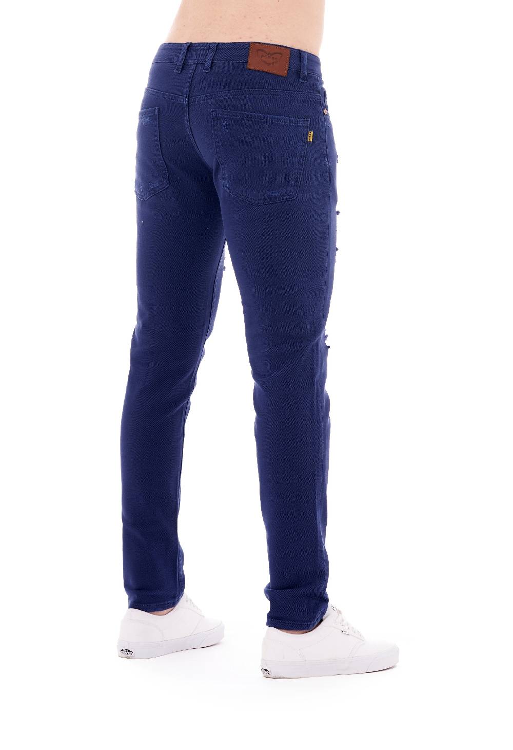 Pop84 Pantalone in bull denim con rotture modello Berlino Offerte