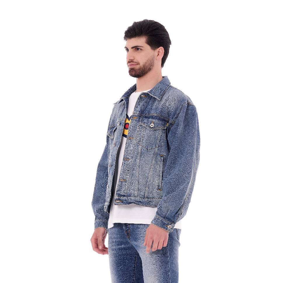 Pop84 Giubbino jeans over fit lavaggio vintage Saldi Di Fabbrica