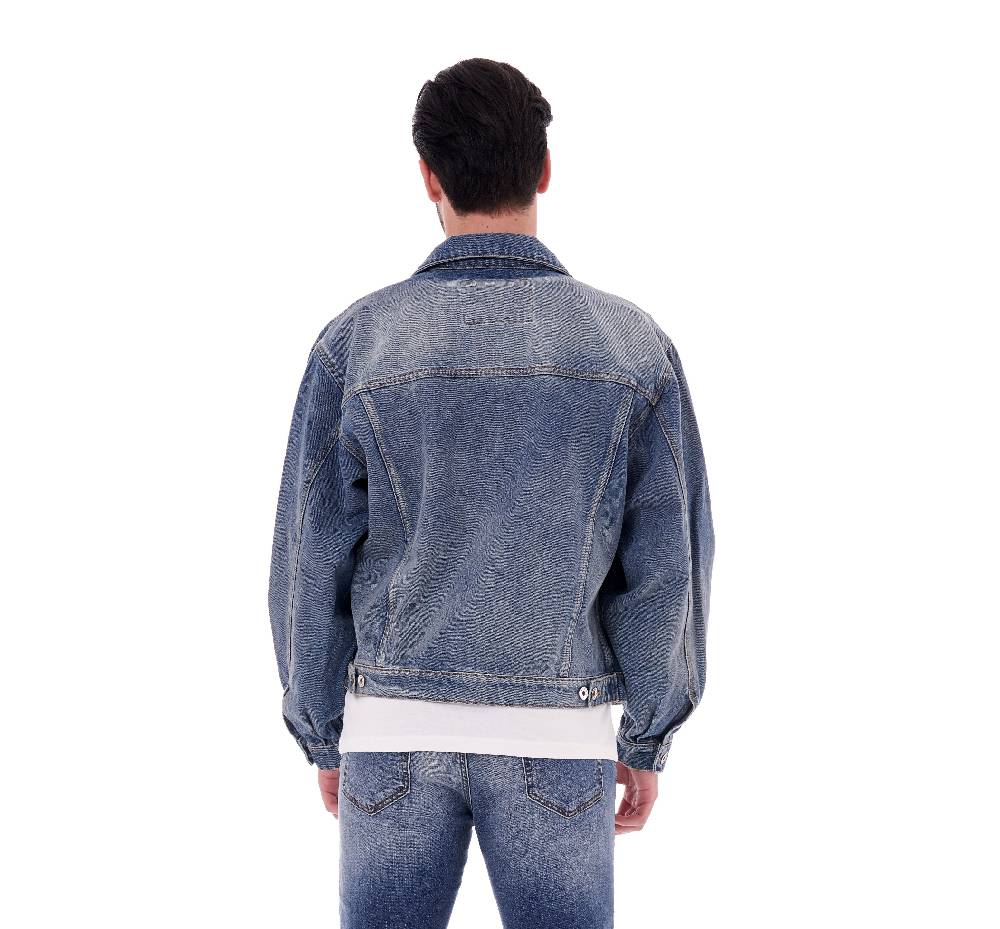 Pop84 Giubbino jeans over fit lavaggio vintage Saldi Di Fabbrica