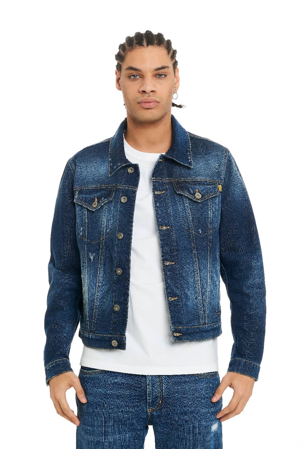 Pop84 Giubbino jeans lavaggio medio
