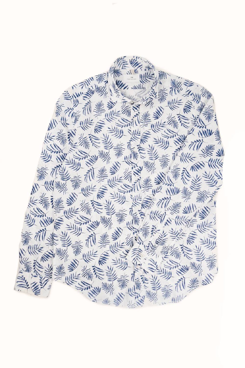 Portofiori CAMICIA FANTASIA MISTO LINO Italy