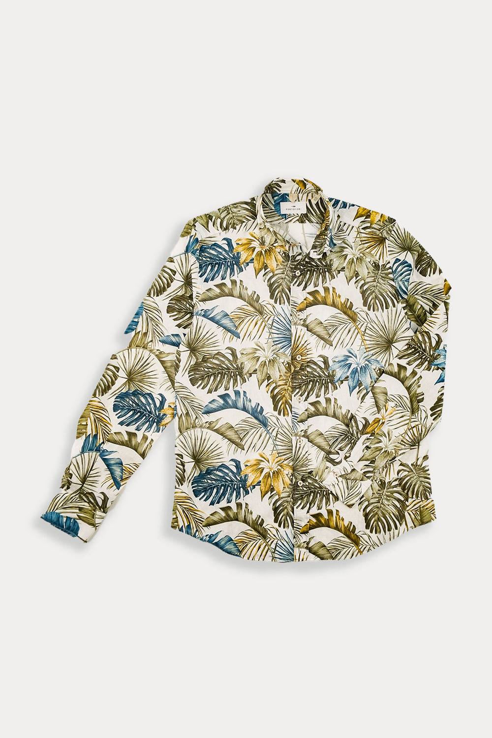 Portofiori CAMICIA FANTASIA MISTO LINO 2025