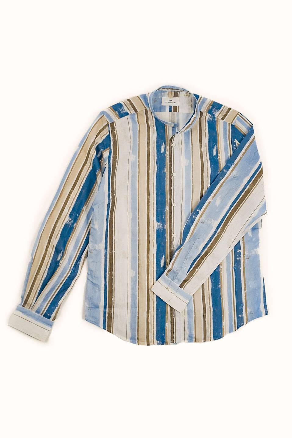 Portofiori CAMICIA FANTASIA MISTO LINO Promozione