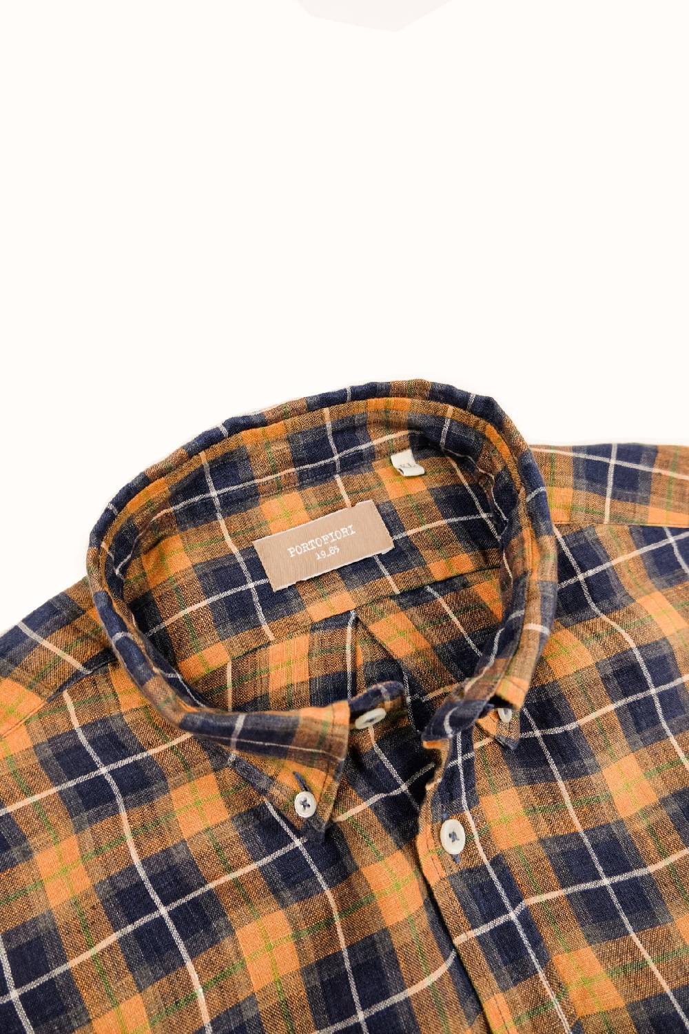 Portofiori CAMICIA FANTASIA MISTO LINO Consegna Veloce