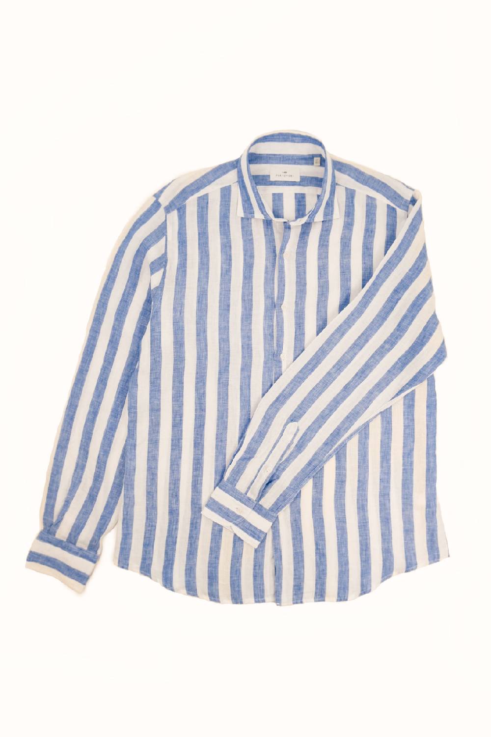 Portofiori CAMICIA RIGATA PURO LINO Black Friday Prezzi