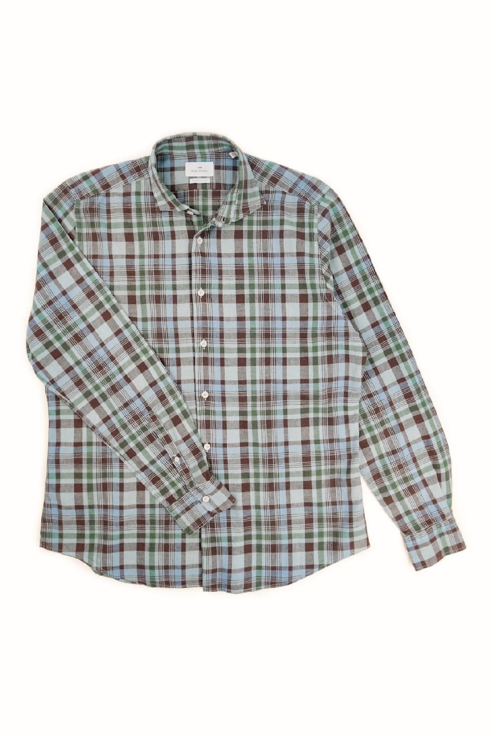 Portofiori CAMICIA FANTASIA MISTO LINO Fino Al -60%