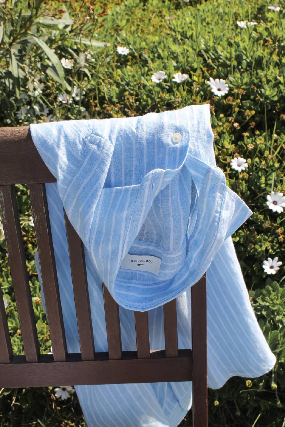 Portofiori CAMICIA RIGATA PURO LINO Affare Del Giorno
