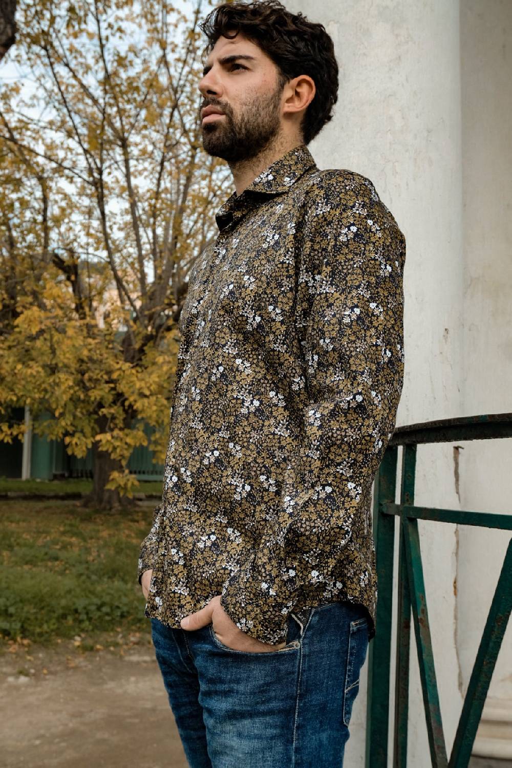 Portofiori CAMICIA COTONE STAMPATA FIORI In Vendita