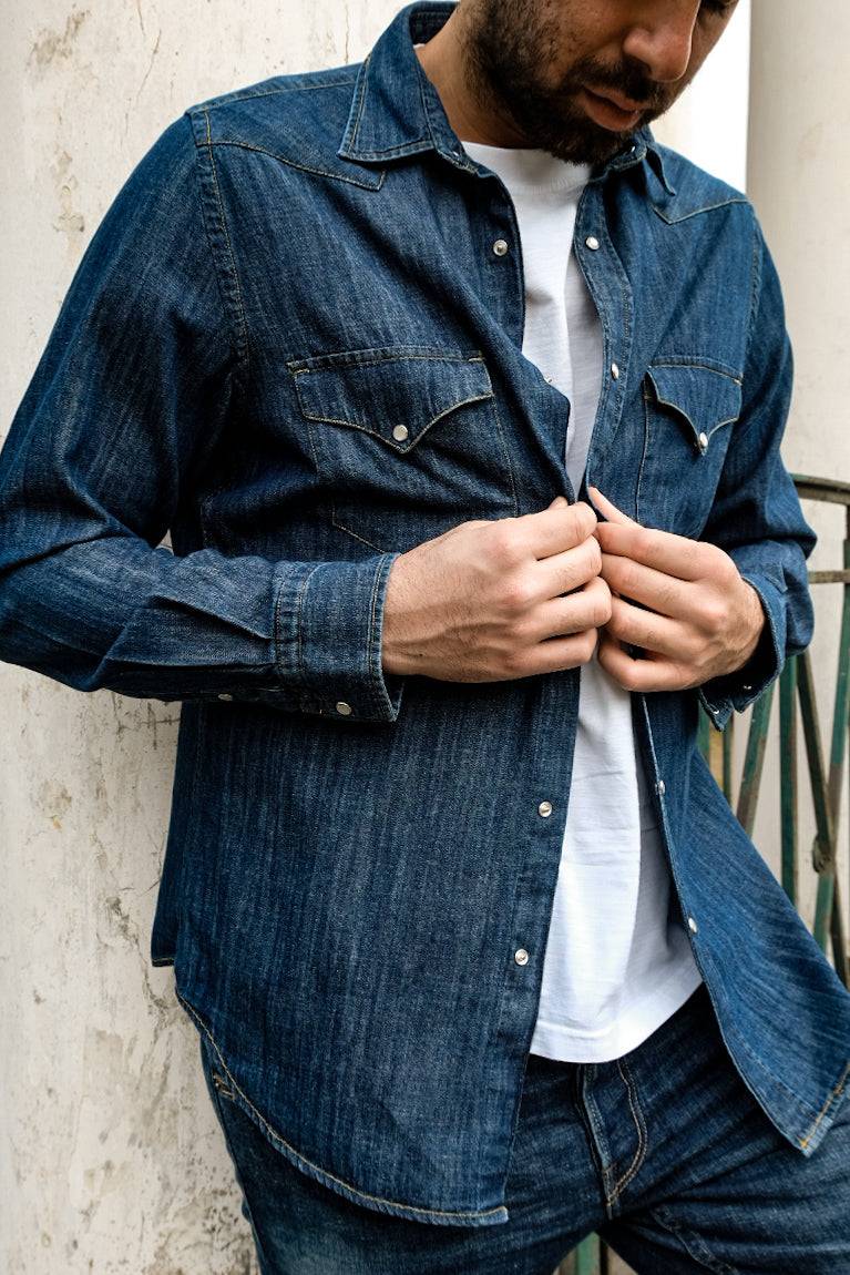 Portofiori CAMICIA DENIM TEXANA In Saldo