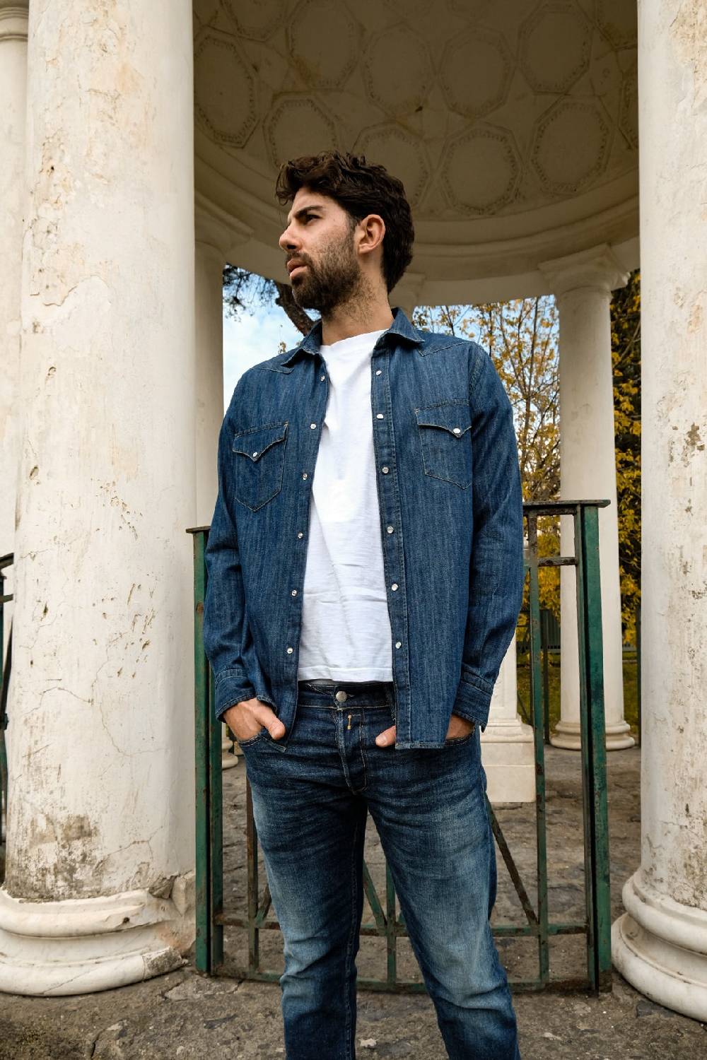 Portofiori CAMICIA DENIM TEXANA In Saldo