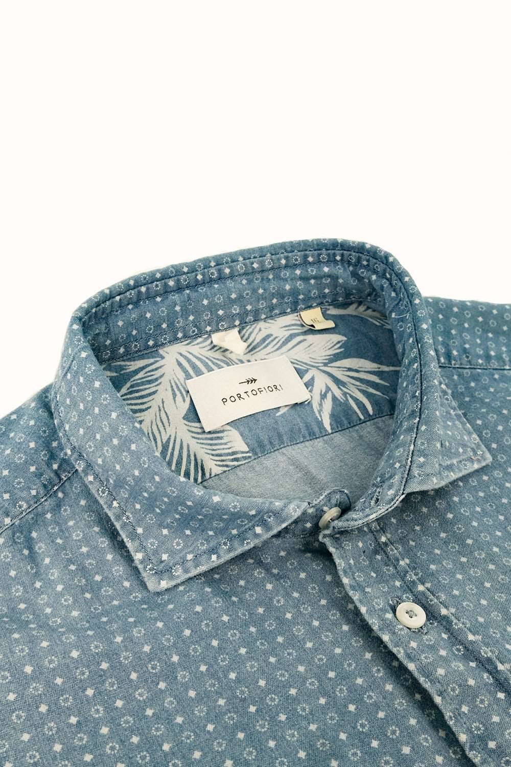 Portofiori CAMICIA DENIM STAMPATA Nuova