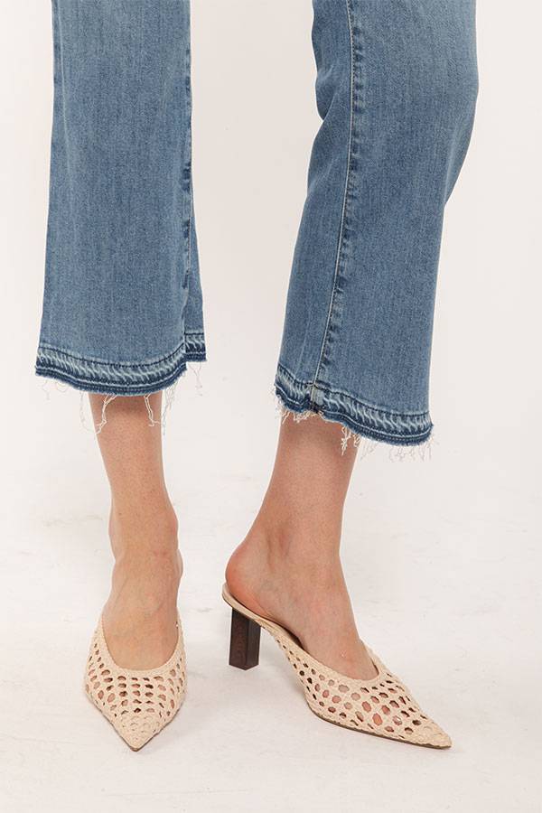 PS. Don't Forget Me SHARON LOW RISE FLARE CROPPED FIT Qualità Garantita