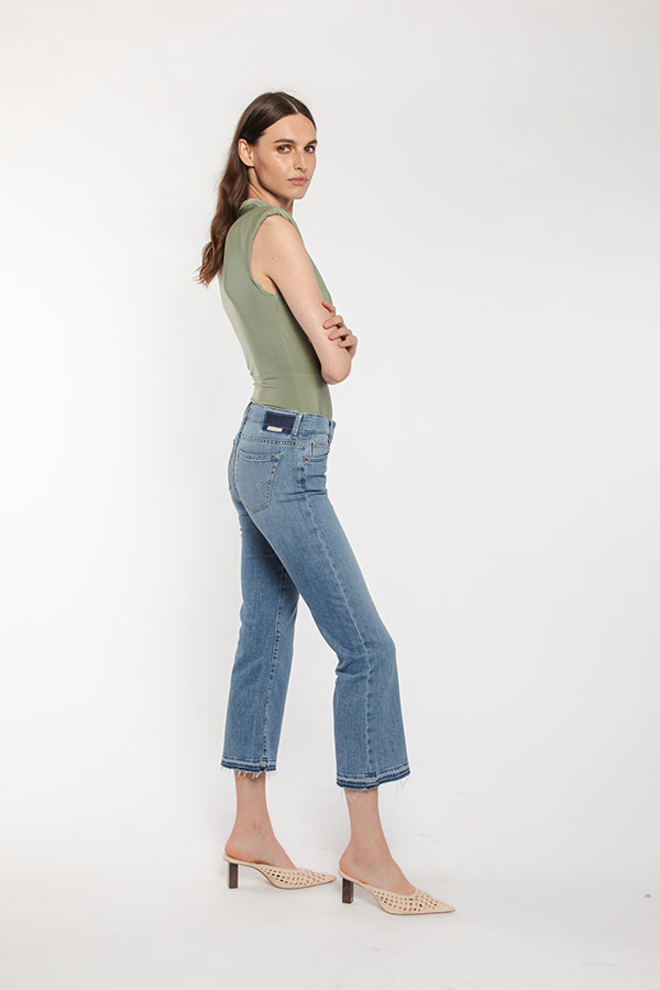 PS. Don't Forget Me SHARON LOW RISE FLARE CROPPED FIT Qualità Garantita