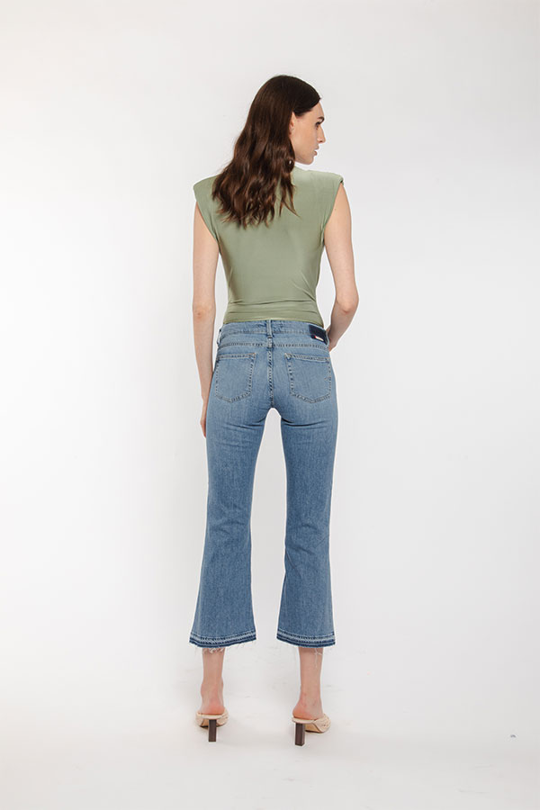 PS. Don't Forget Me SHARON LOW RISE FLARE CROPPED FIT Qualità Garantita