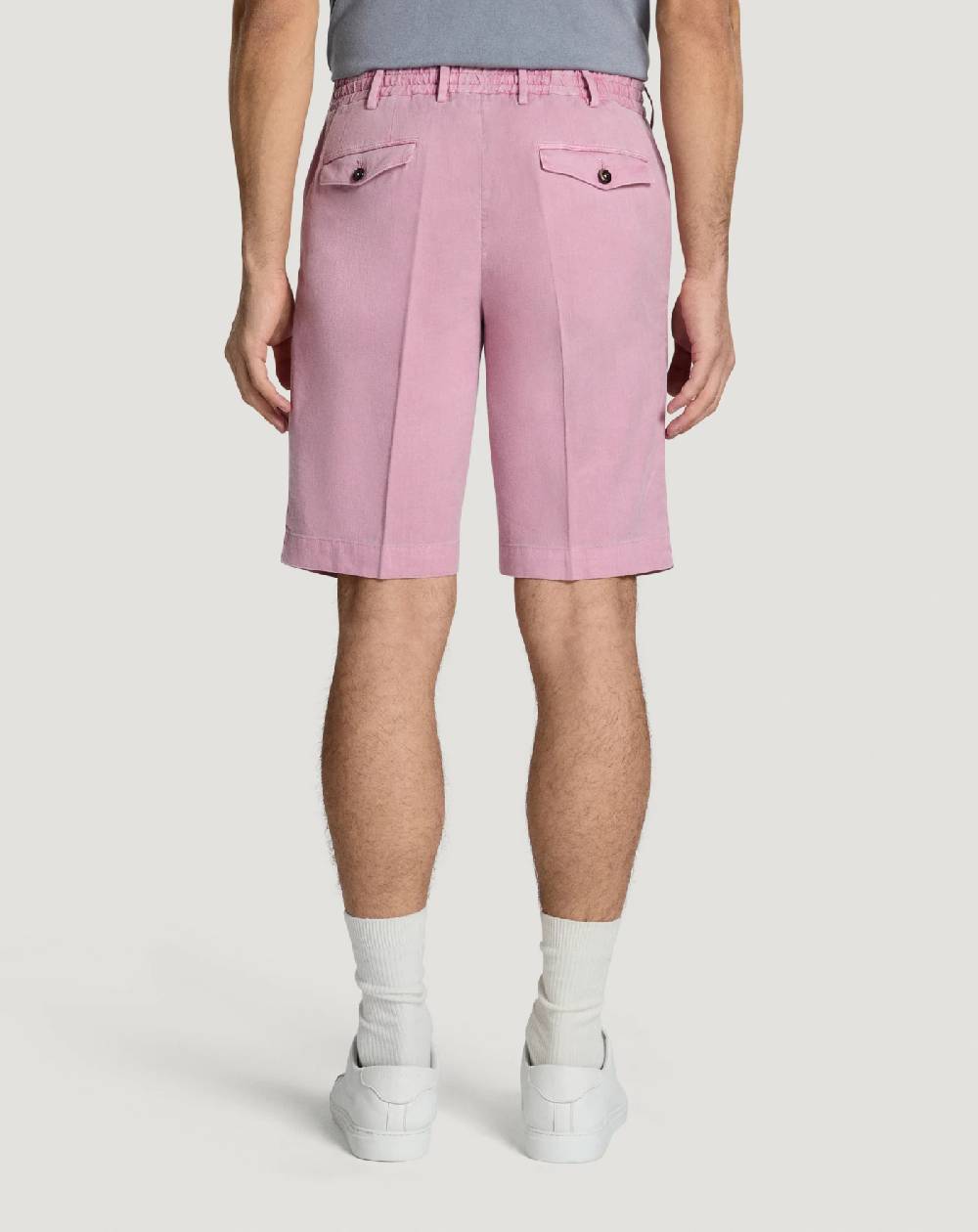 Pt Torino Bermuda in lino stretch délavé Italia