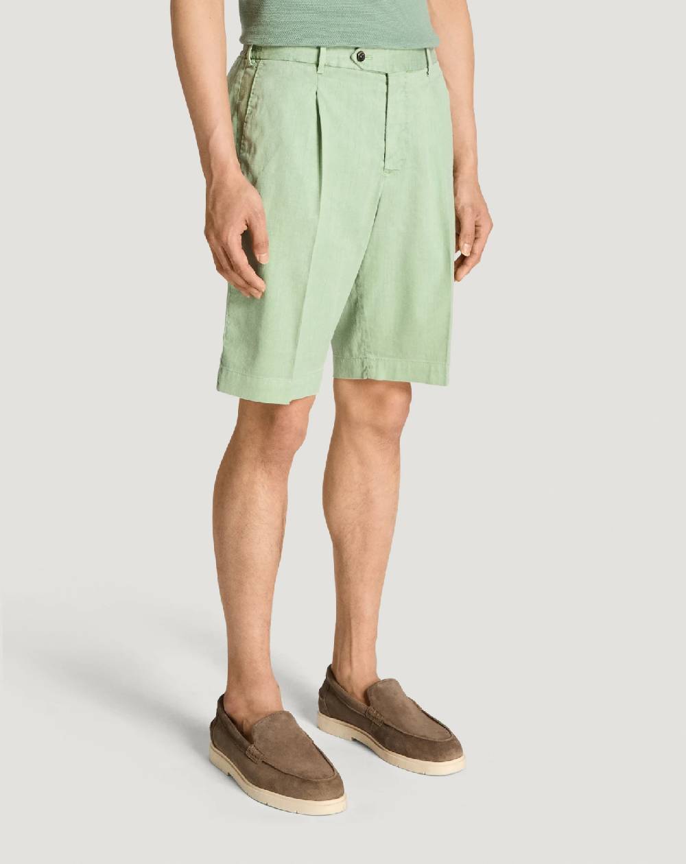 Pt Torino Bermuda in lino stretch délavé Discount Store per i nuovi prodotti