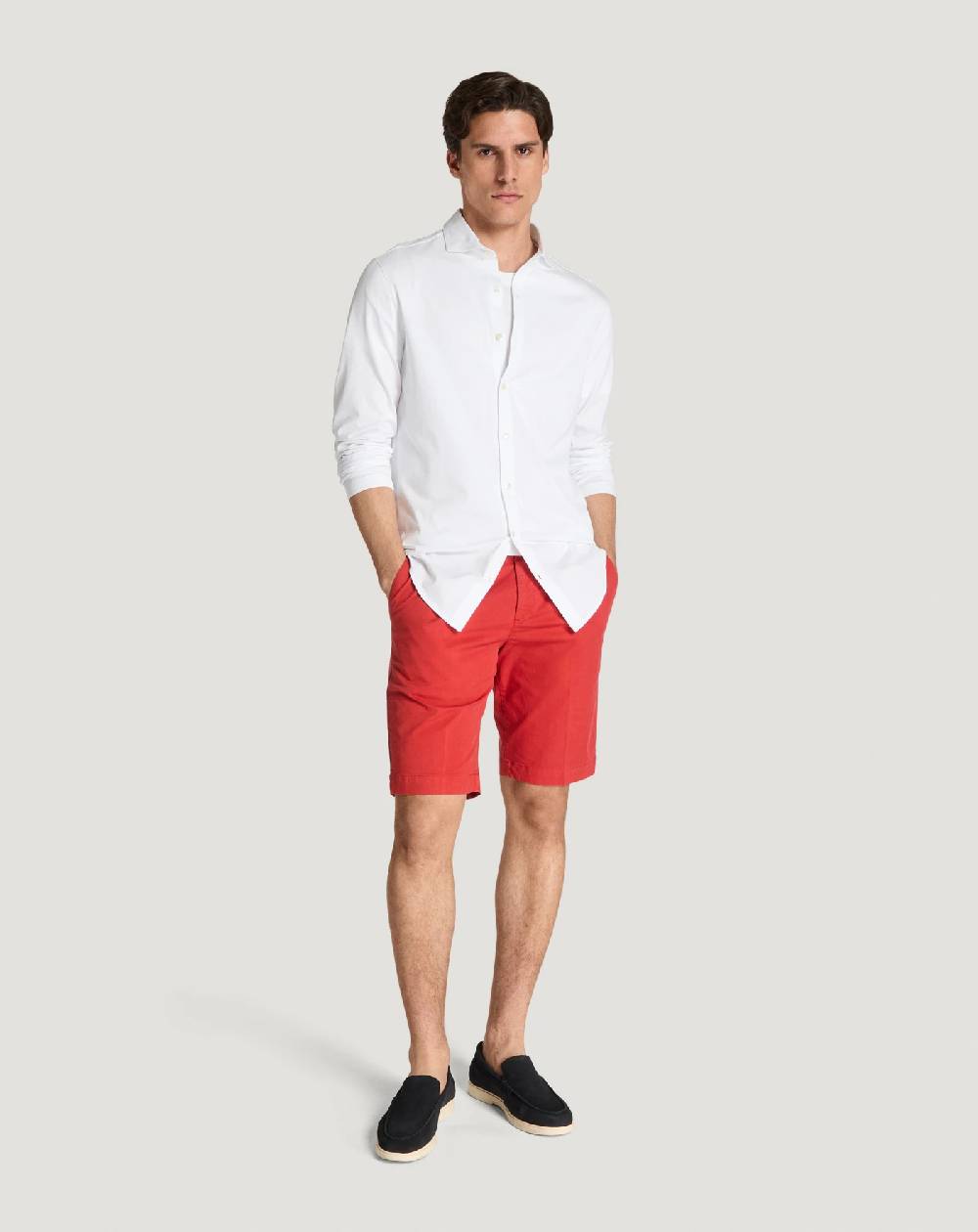 Pt Torino Bermuda in gabardina di cotone 50% di sconto con spedizione gratuita
