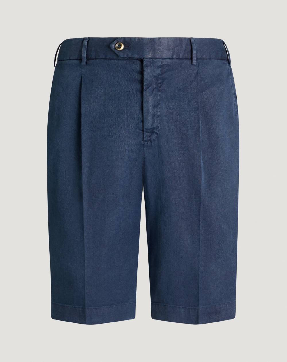 Pt Torino Bermuda in lino stretch délavé Fino Al -60%