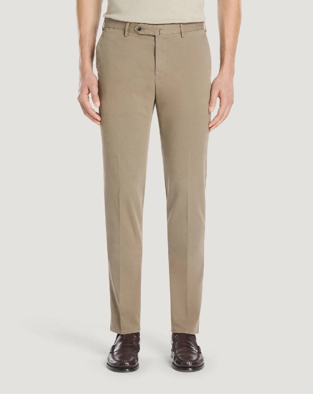 Pt Torino Pantaloni Slim in cotone batavia Saldi Di Fabbrica