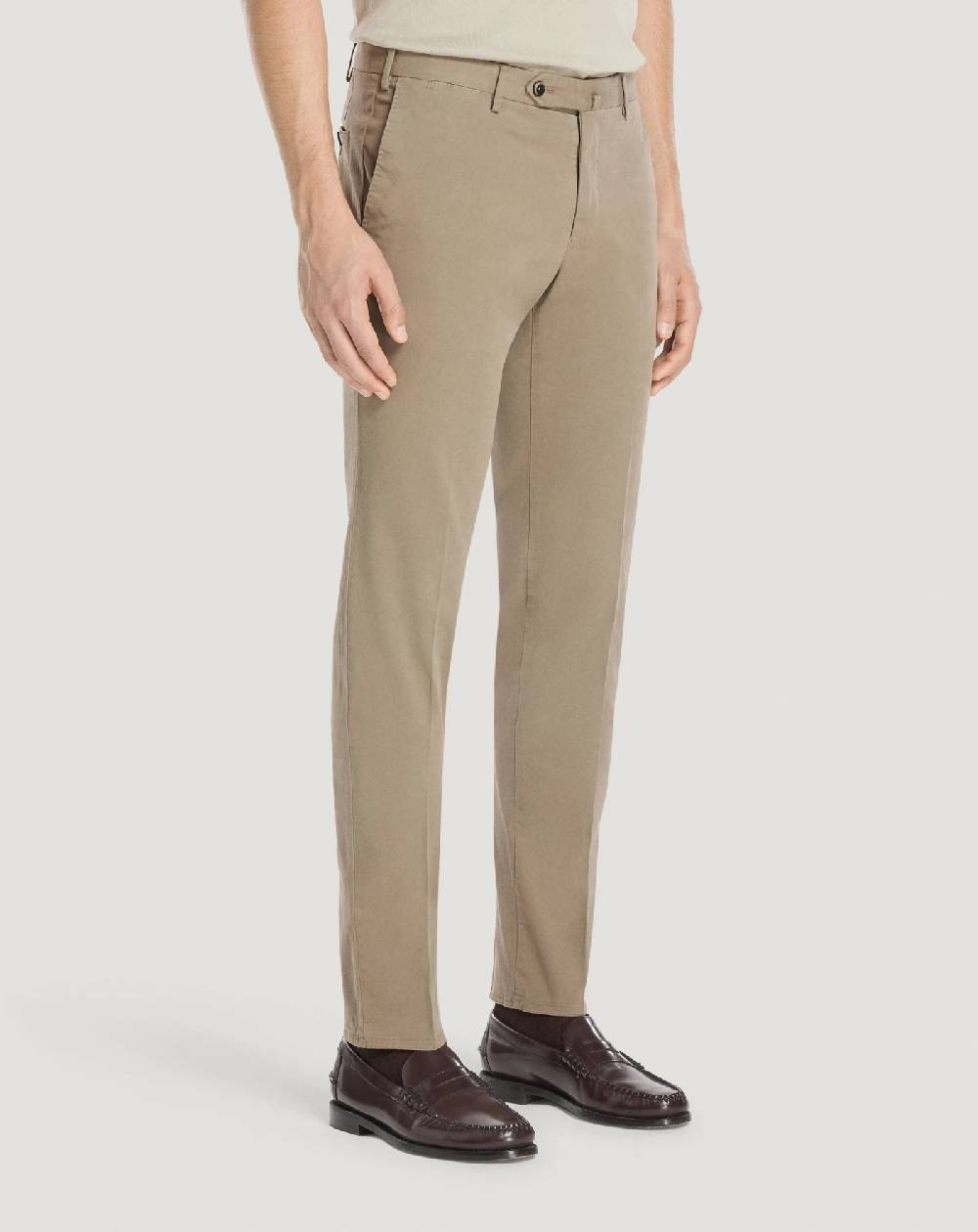 Pt Torino Pantaloni Slim in cotone batavia Saldi Di Fabbrica