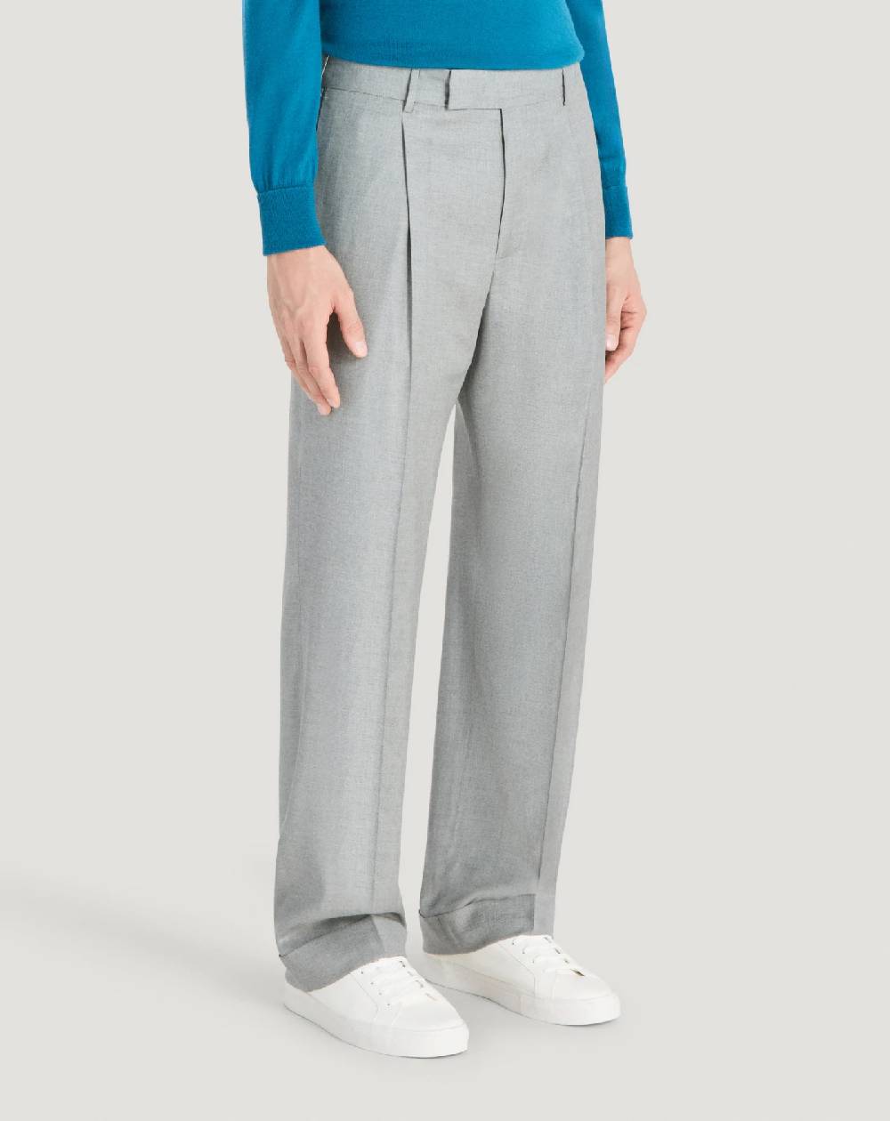 Pt Torino Pantaloni Quindici in twill di lana fluida I Più Venduti