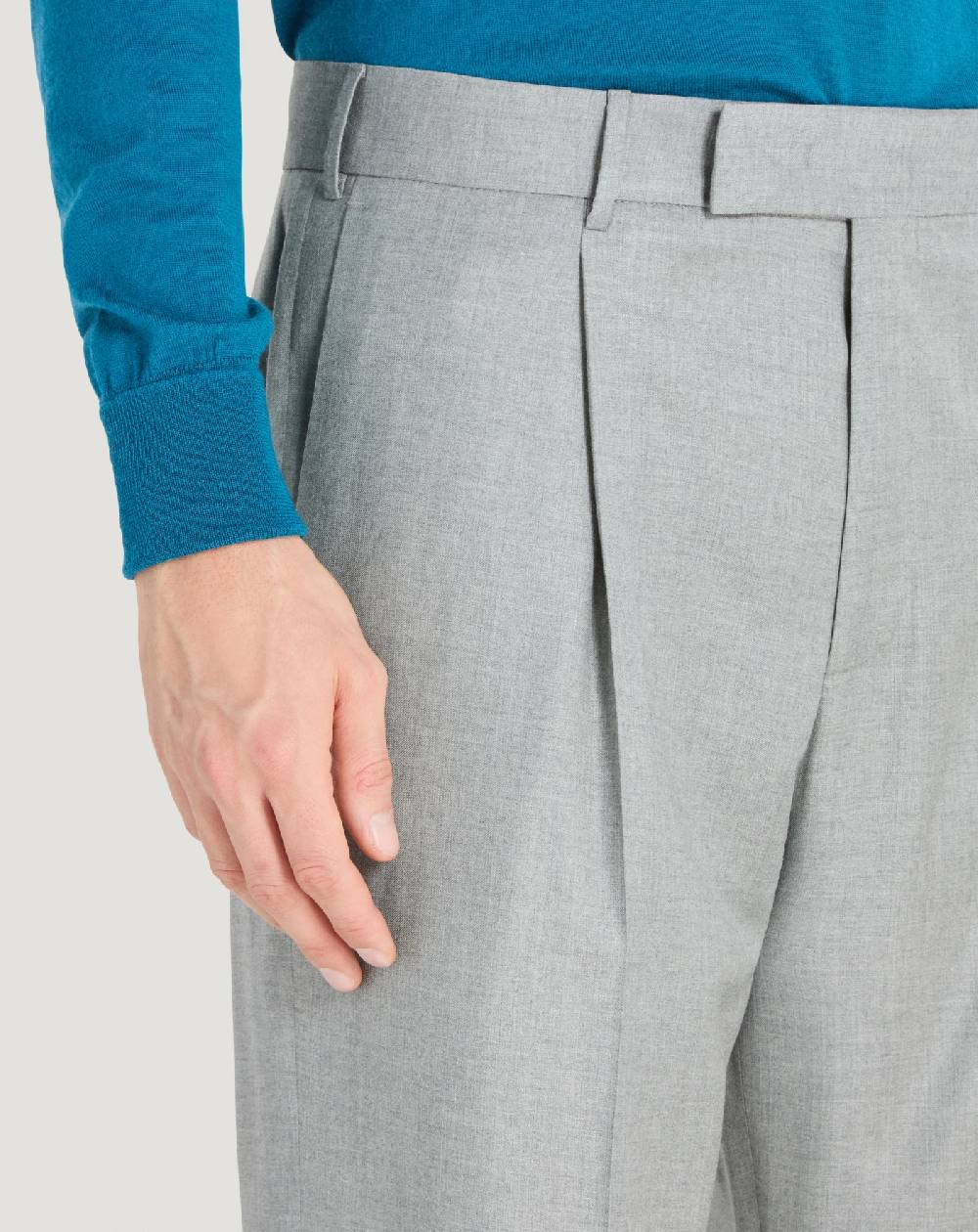 Pt Torino Pantaloni Quindici in twill di lana fluida I Più Venduti