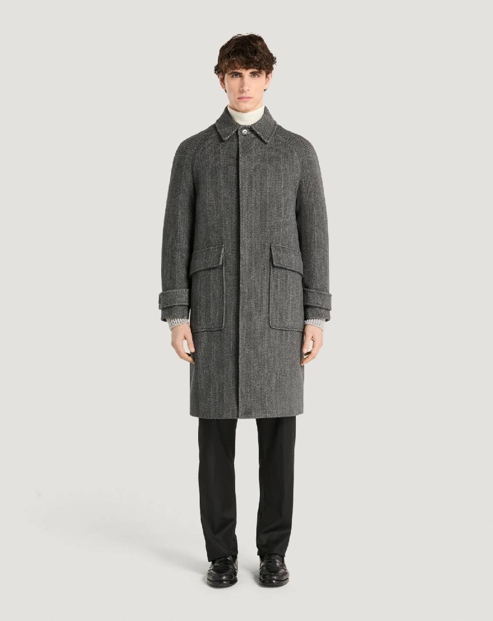 Pt Torino Cappotto in drap di lana e cachemire Vendite Flash