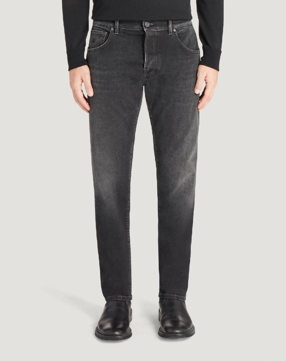 Pt Torino Jeans Breakbeat in black denim double Spedizione Gratuita