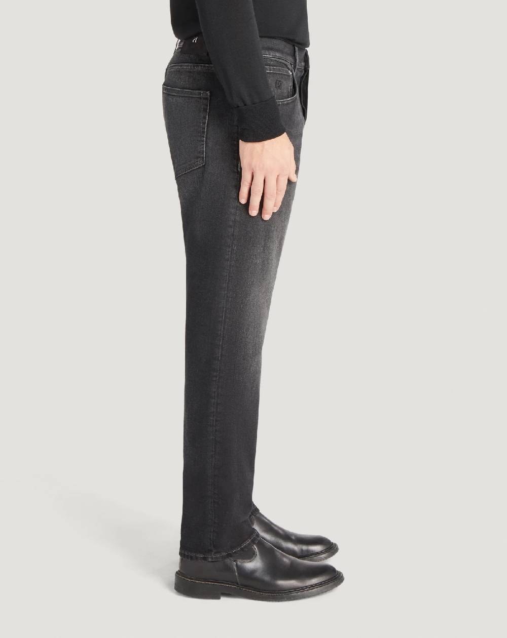 Pt Torino Jeans Breakbeat in black denim double Spedizione Gratuita