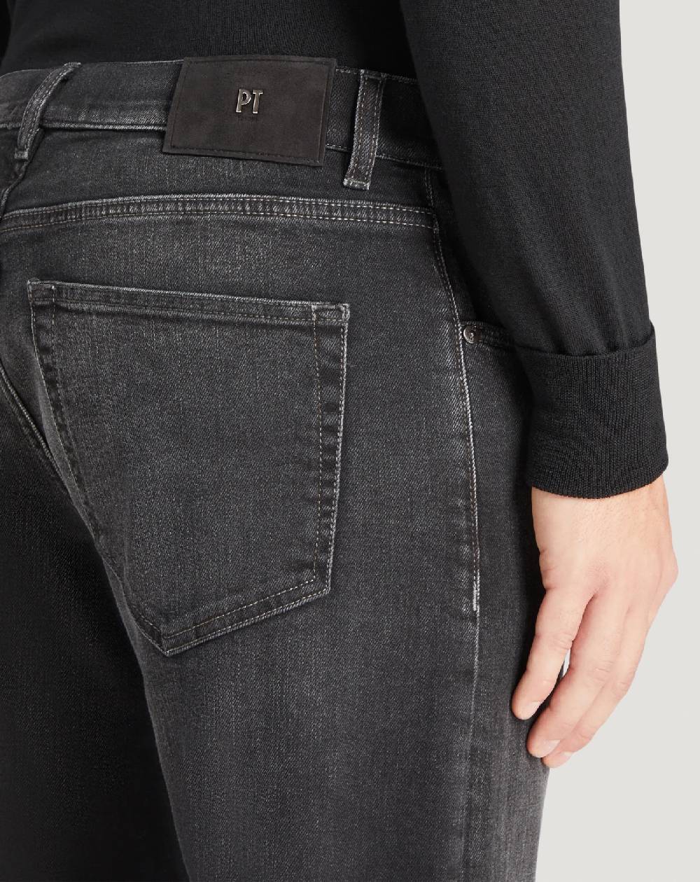 Pt Torino Jeans Breakbeat in black denim double Spedizione Gratuita