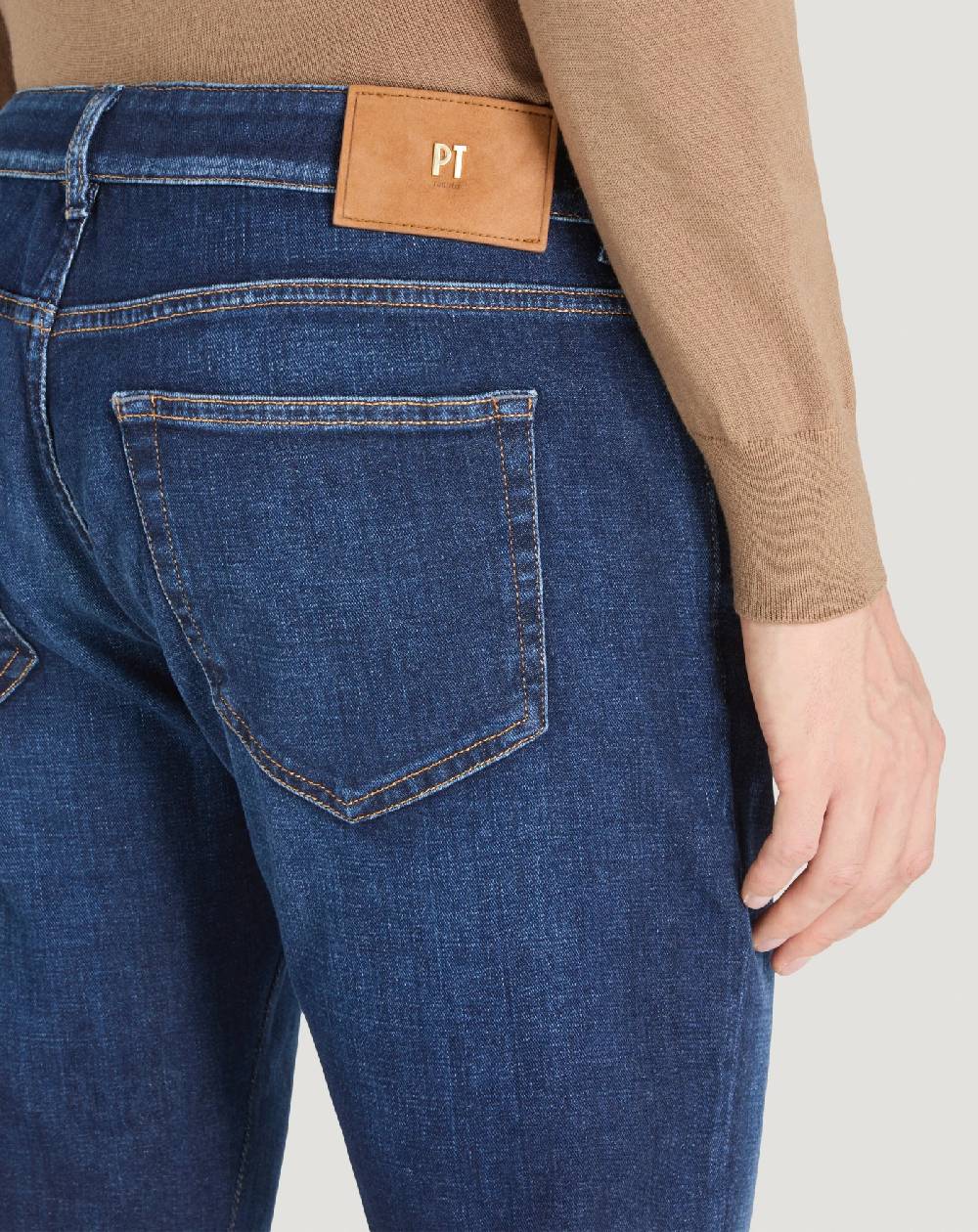 Pt Torino Jeans Swing in denim di cotone stretch Shopping Online