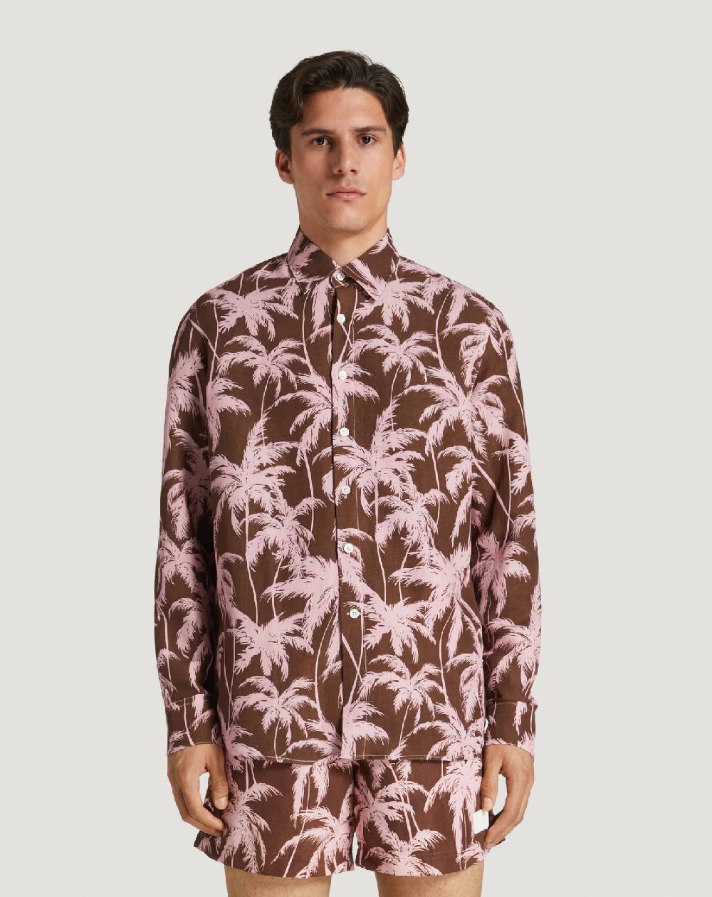 Pt Torino Camicia in twill di lino Sottocosto