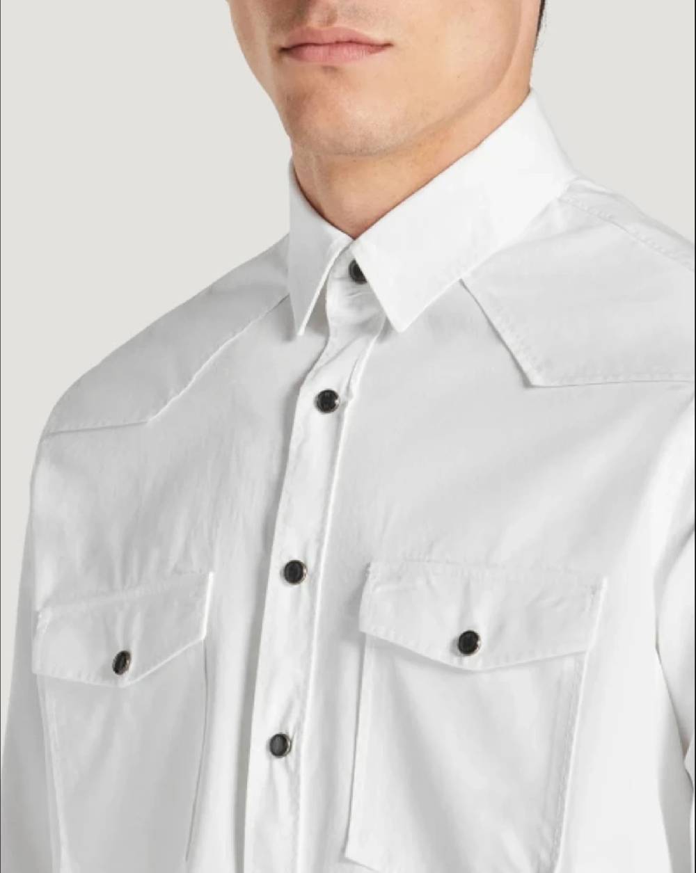Pt Torino Camicia in gabardina di cotone Presa