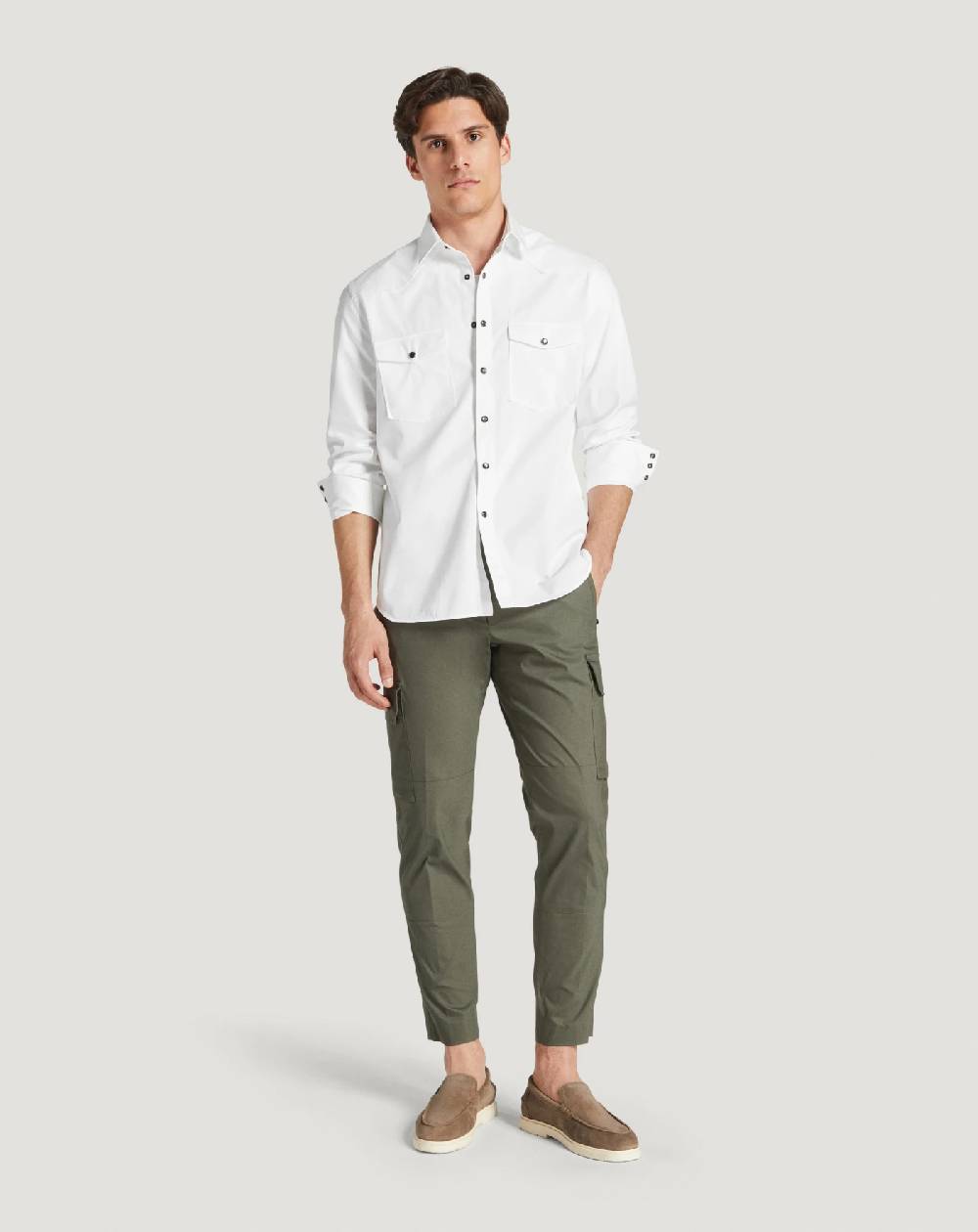 Pt Torino Camicia in gabardina di cotone Presa