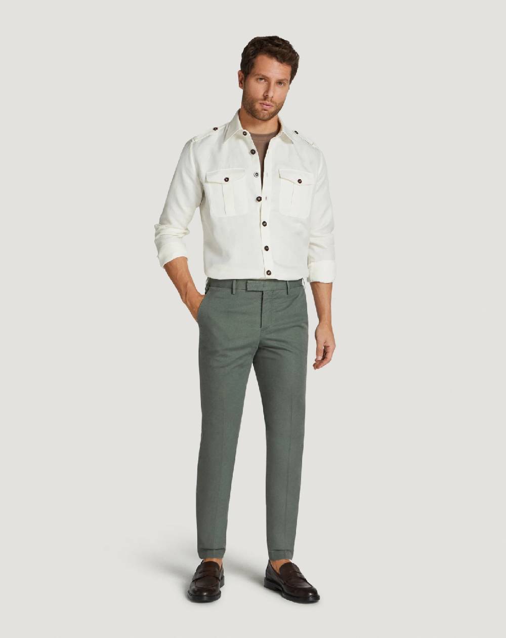 Pt Torino Camicia in twill In Vendita