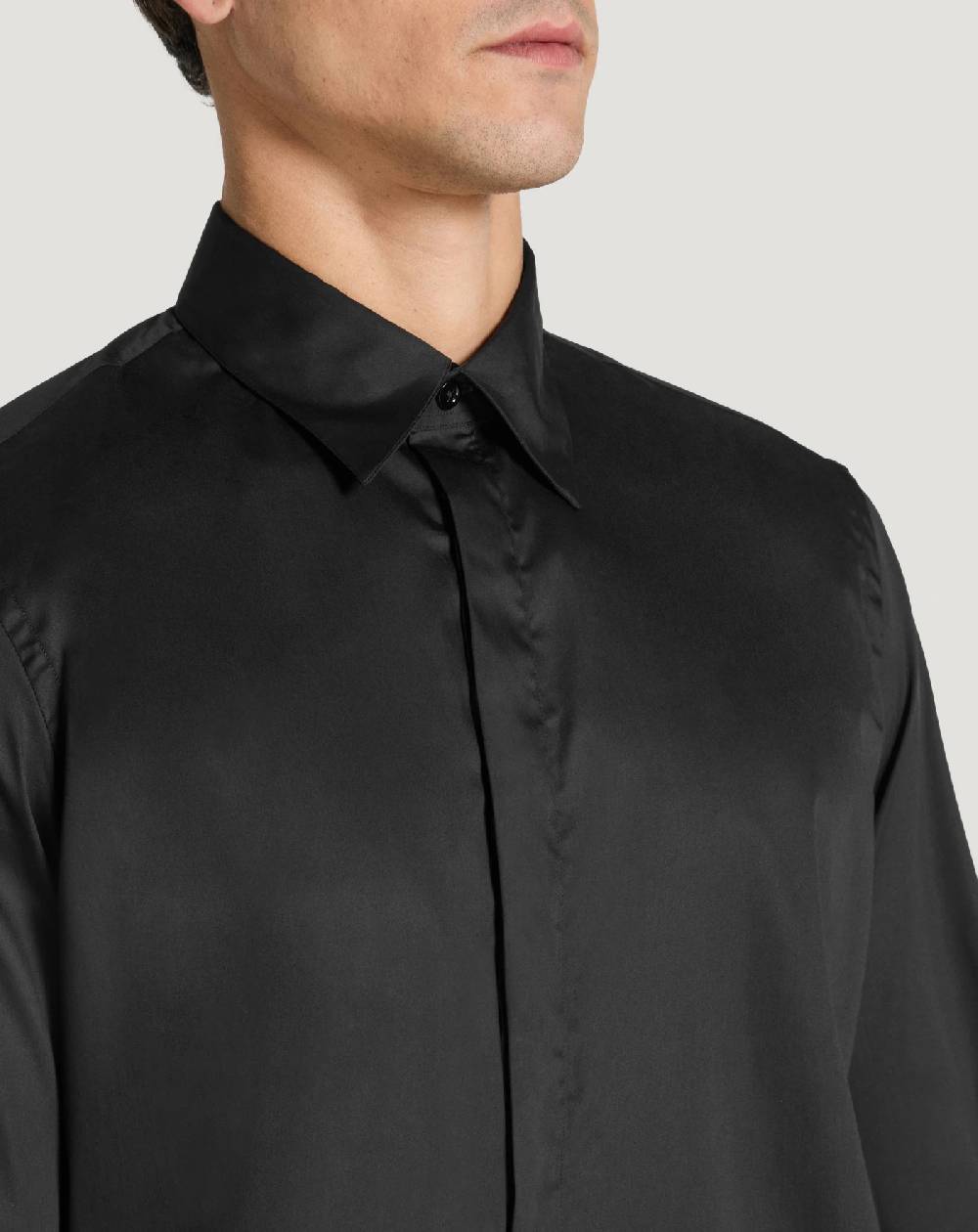Pt Torino Camicia in satin Saldi Di Fabbrica
